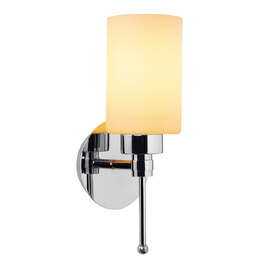 Balcova Metal Bathroom Wall Light in Silver