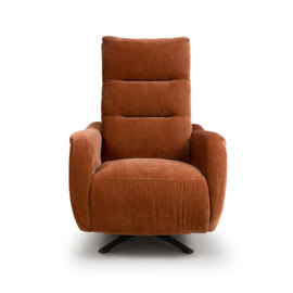 Arcata Fabric Electric Recliner Chair In Cinnamon