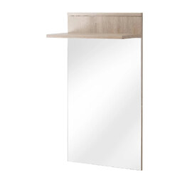 Arcata Wooden Hallway Wall Mirror With 1 Shelf In Sonoma Oak