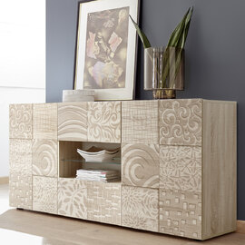 Ardent Wooden Sideboard With 2 Doors 2 Drawers In Sonoma Oak