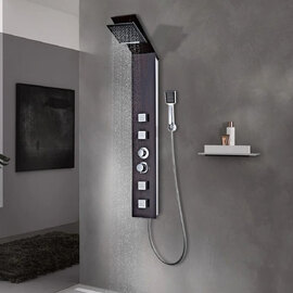 Ardmore 3 Modes Shower Panel System With Shower Kit 1330mm Height - Brown