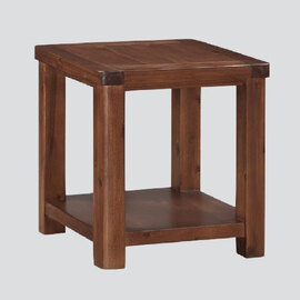 Areli Wooden End Table In Dark Brown
