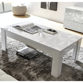 Arlon High Gloss Rectangular Coffee Table In White