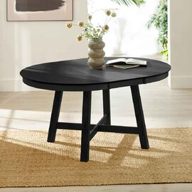 Arlune Wooden Extending Dining Table in Satin Black