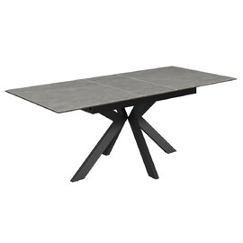 Armada Large Ceramic Extending Dining Table In Matte Grey