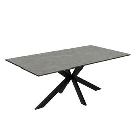 Armada Rectangular Ceramic Coffee Table In Matte Grey