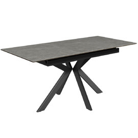 Armada Small Ceramic Extending Dining Table In Matte Grey
