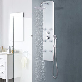 Armentia 3 Modes Shower Panel System With Shower Kit 1300mm Height - White