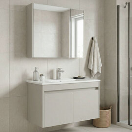 Arno Large Wooden Bathroom Furniture Set with 4 Doors in Cashmere