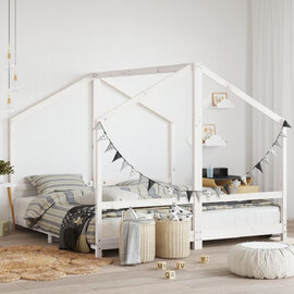Arnold 90x190cm Kids Wooden Double Sided Daybed Frame In White