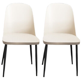 Arta Duo Calico Plastic Dining Chairs In Pair
