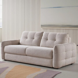 Arvane Fabric 3 Seater Sofa Bed in Beige