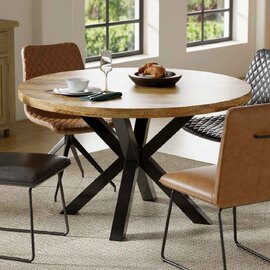 Arzano Round Mango Wood Dining Table