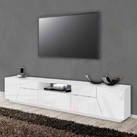 Astoria Small High Gloss TV Stand In White