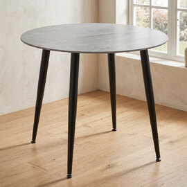 Attica Round Sintered Stone Dining Table in Grey