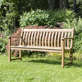 Atwater Large Wooden Garden Broadfield Bench In Natural