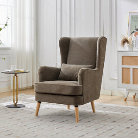 Atwood Fabric Bedroom Chair in Bark