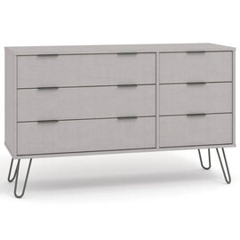 Avoch Wooden Chest Of 6 Drawers In Grey