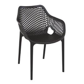 Aultas Polypropylene Garden Armchair In Black