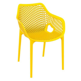 Aultas Polypropylene Garden Armchair In Yellow
