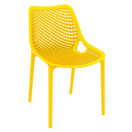 Aultas Polypropylene Garden Side Chair In Yellow