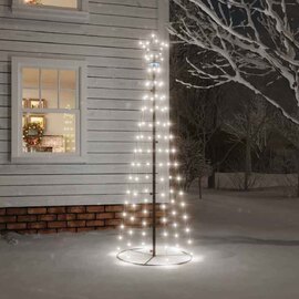 Aurelia 180cm Metal Christmas Cone Tree With 108 LEDs - Cold White