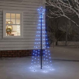 Aurelia 180cm Metal Christmas Tree With 108 LEDs - Blue