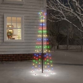 Aurelia 180cm Metal Christmas Tree With 108 LEDs - Multicolour