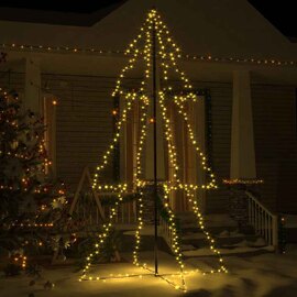Aurelia 220cm Metal Christmas Cone Tree With 300 LEDs - Warm White