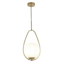 Avalon Opal Glass Ceiling Pendant Light In Gold