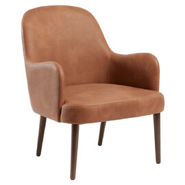 Avelay Faux Leather 1 Seater Sofa In Cognac