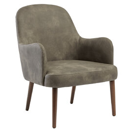 Avelay Faux Leather 1 Seater Sofa In Steel Grey