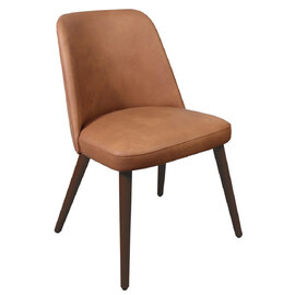 Avelay Faux Leather Bedroom Chair In Cognac Vintage Elegance