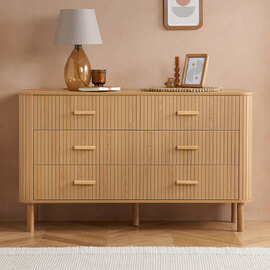 Avenel Wooden Chest Of 6 Drawers In Oak