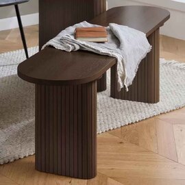 Avenel Wooden Dining Bench in Walnut