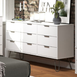 Avoch Wooden Chest Of 6 Drawers In White