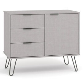 Avoch Wooden Sideboard With 1 Door 3 Drawers In Grey