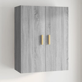 Avon Wooden Wall Storage Cabinet With 2 Door In Grey Sonoma Oak