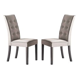 Avora Grey Fabric Dining Chairs in Pair