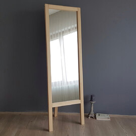 Avyra Wooden Full Length Cheval Mirror in Walnut