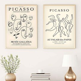 Axiom Wooden 30x40cm Face and Figure Wall Decor Frame Set in Black Cream