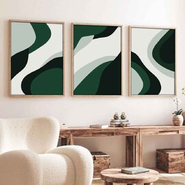 Axiom Wooden 30x40cm Forest Layers Art Frame Set of 3 in Multicolour