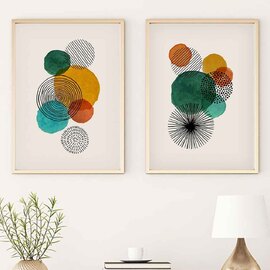 Axiom Wooden 30x40cm Scandinavian Decorative Frame Set in Multicolour