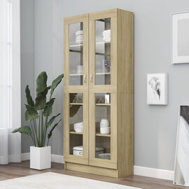 Axtan Wooden Display Cabinet With 2 Doors In Sonoma Oak