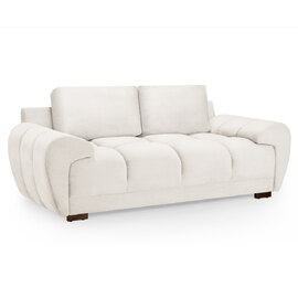 Aztec Plush Velvet 2 Seater Sofa In Cream