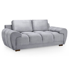 Aztec Plush Velvet 2 Seater Sofa In Grey