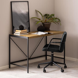 Bagdad Wooden Rectangular Laptop Desk In Rustic Oak