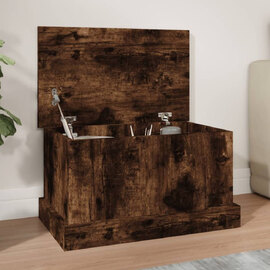 Baina 50cm Wooden Storage Box - Smoked Oak