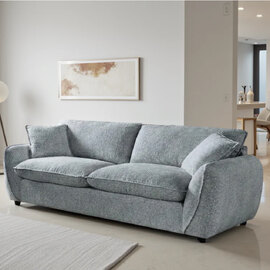 Baleno Fabric 3 Seater Sofa in Grey