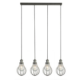 Ballon Cage 4 Lights Pendant Ceiling Light In Pewter